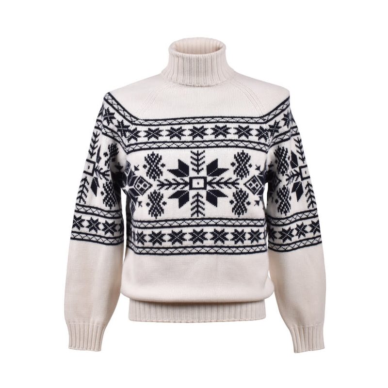 Brunello Cucinelli MenS Panama Navy Cashmere Turtleneck Sweater_Multi-Color