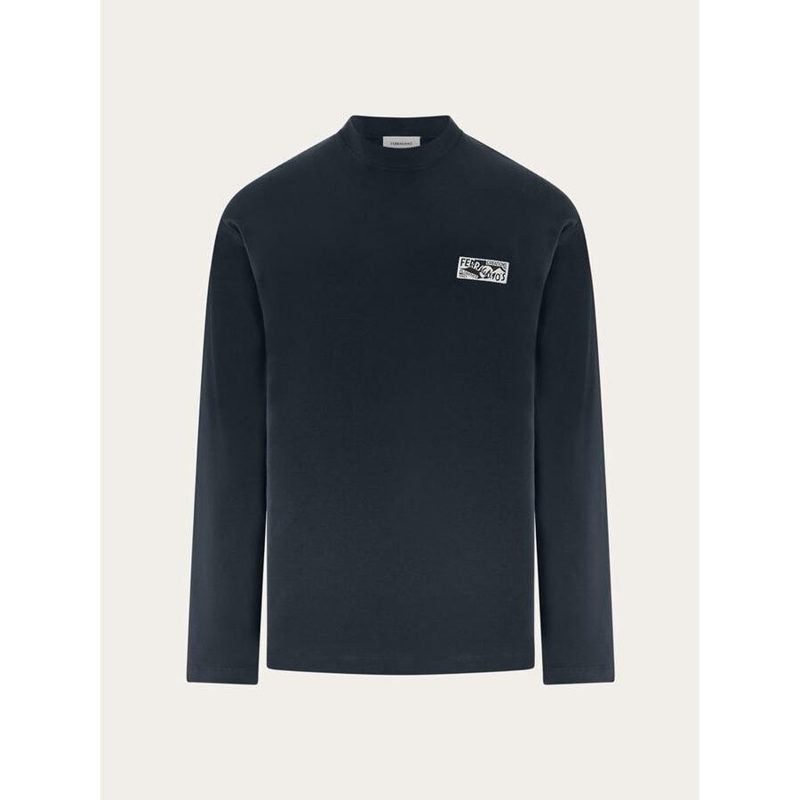 MenS Dark Blue Cotton Silk Sweater_Blue