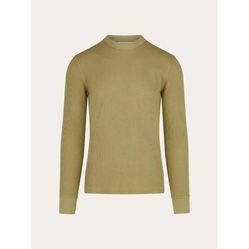 Light Green Cotton Sweater_Beige