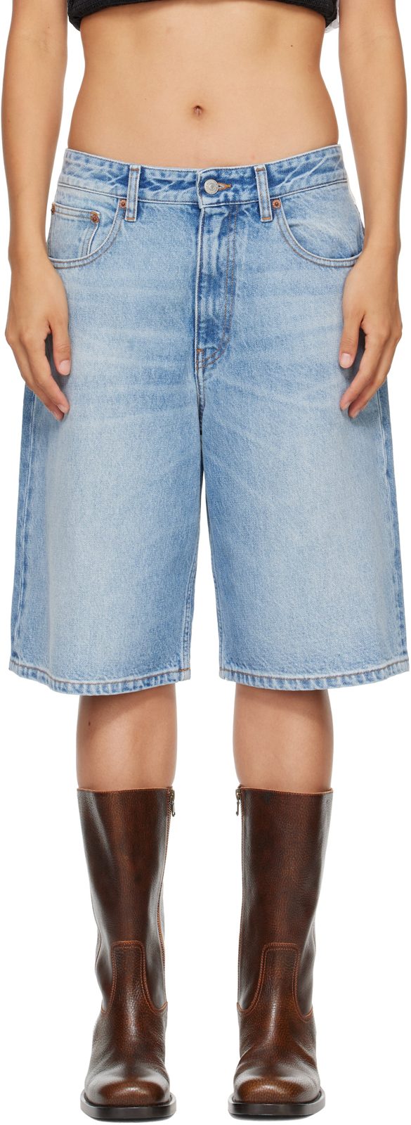 Blue Bermuda Denim Shorts 262188F088001