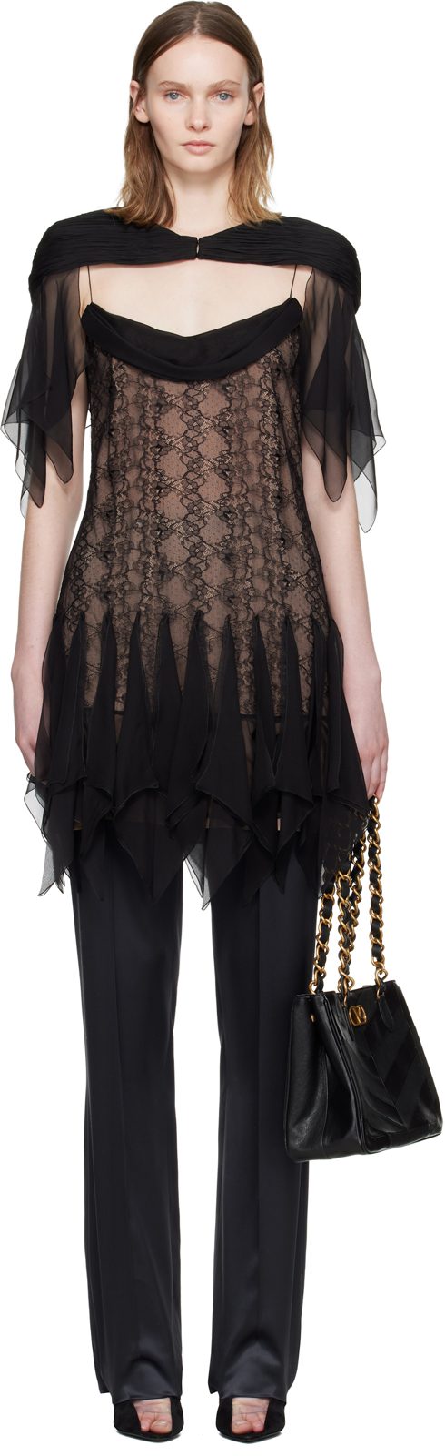 Black Lace Minidress 261476F052006