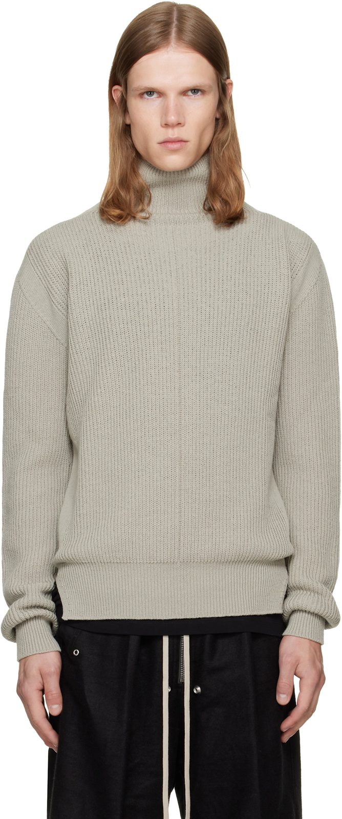 Gray Tower Turtleneck 262232M205002