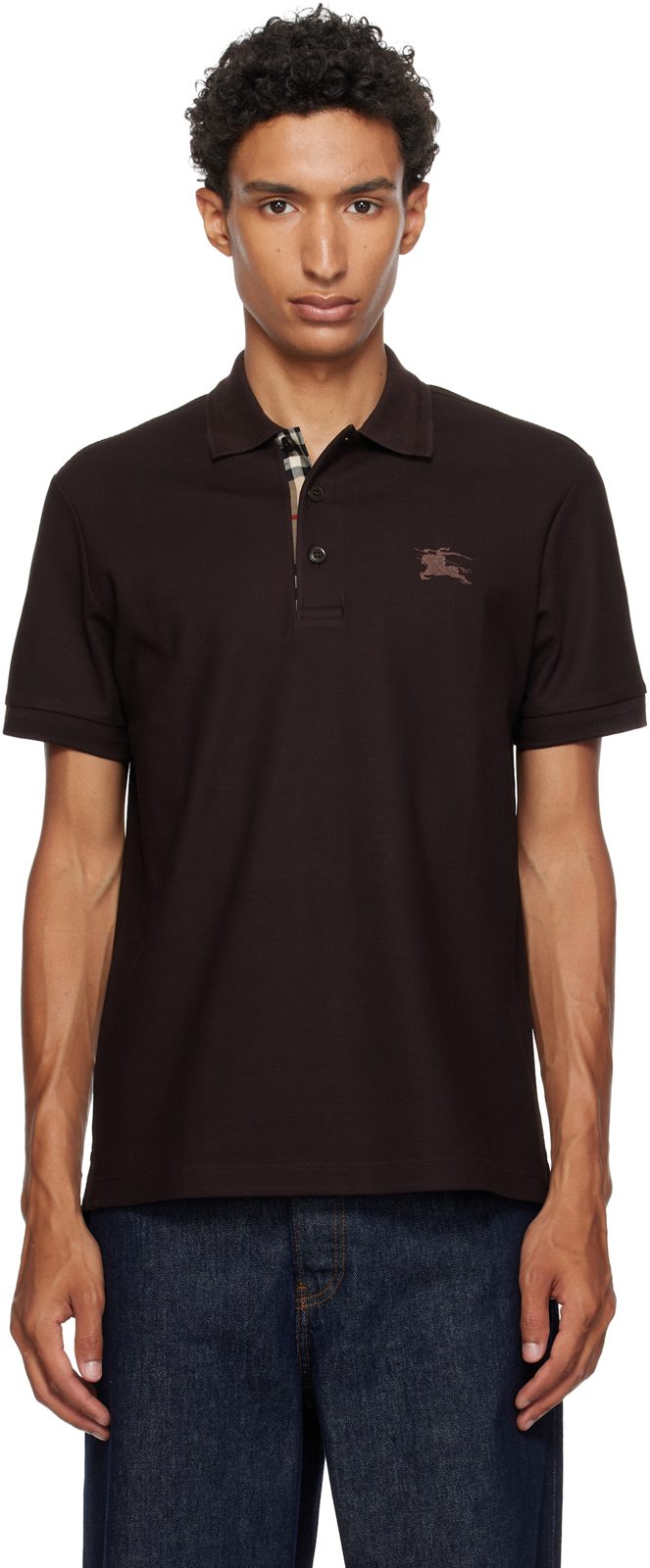 Brown Cotton Polo 262376M212007