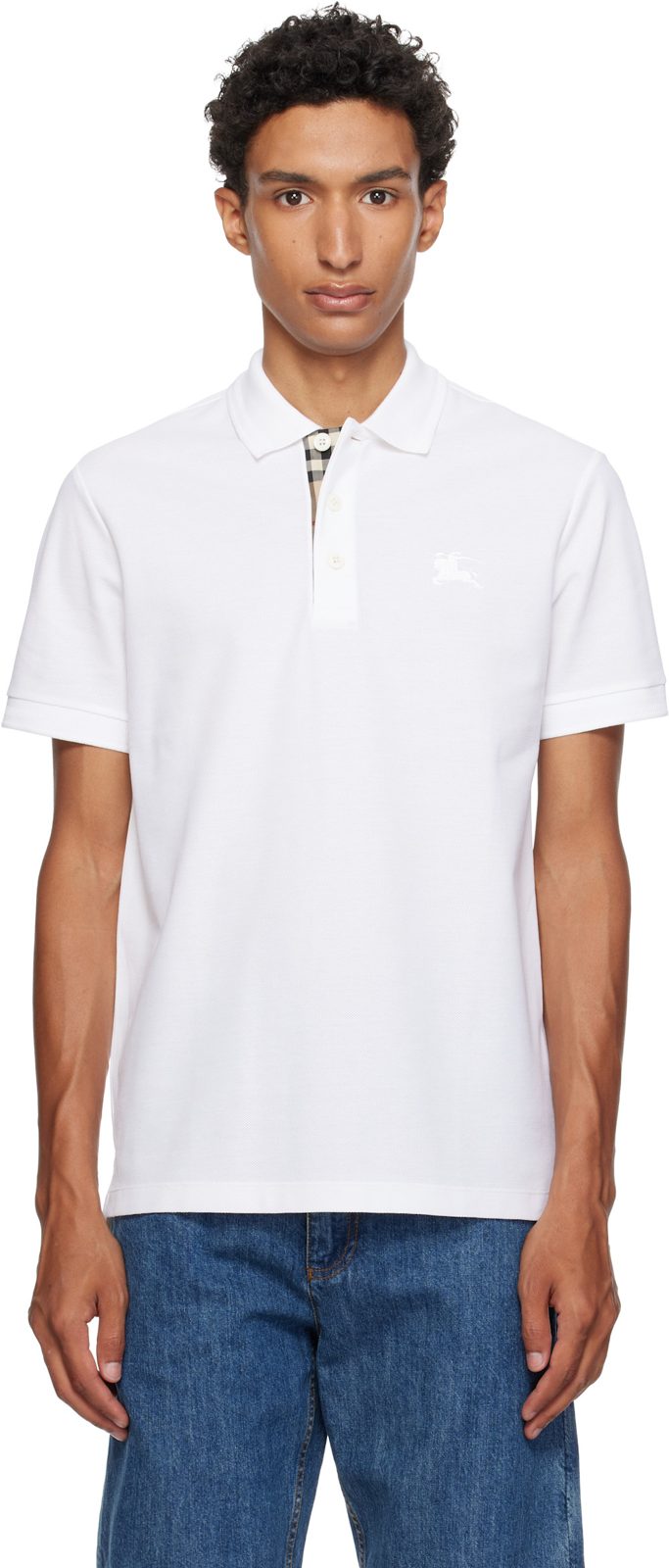 White Cotton Polo 262376M212004