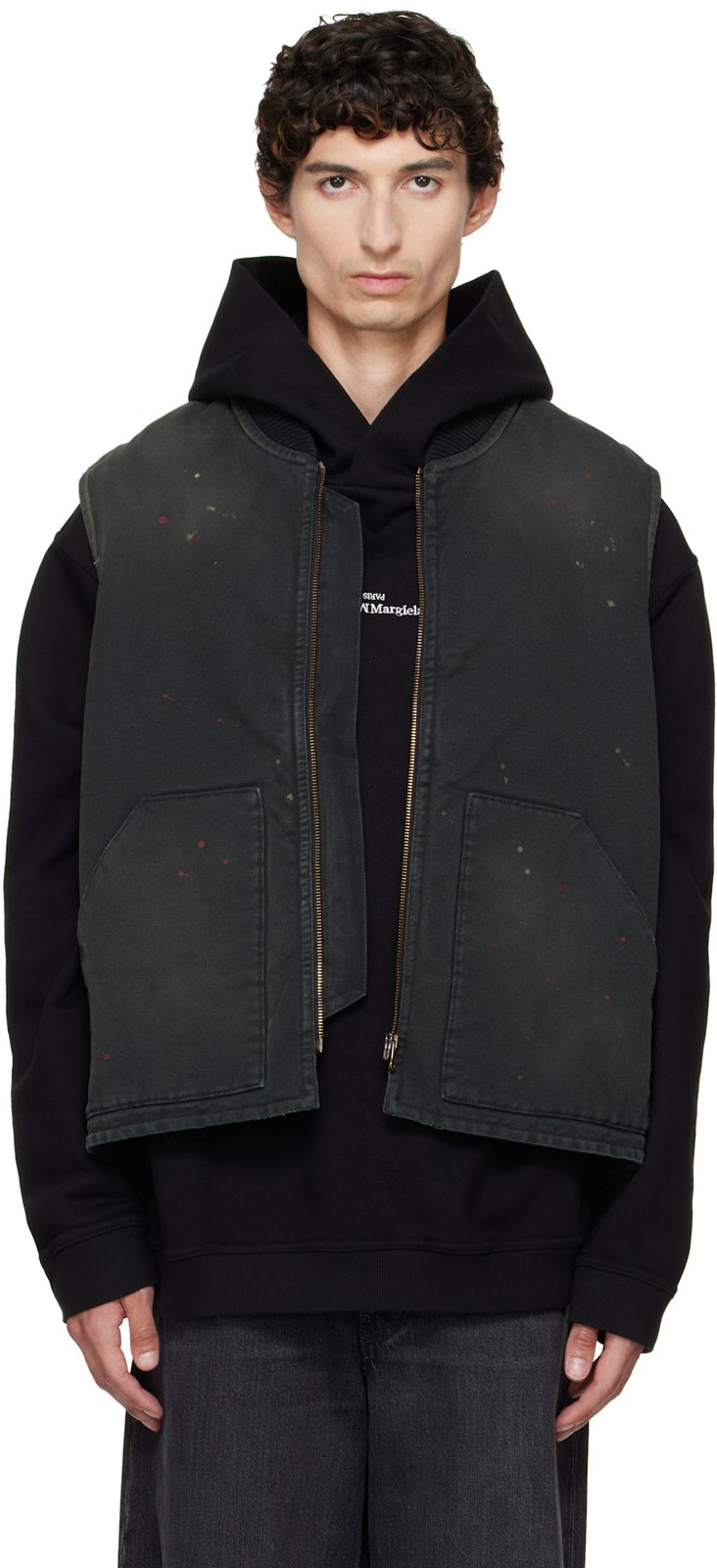Black Workwear Vest 262168M185000