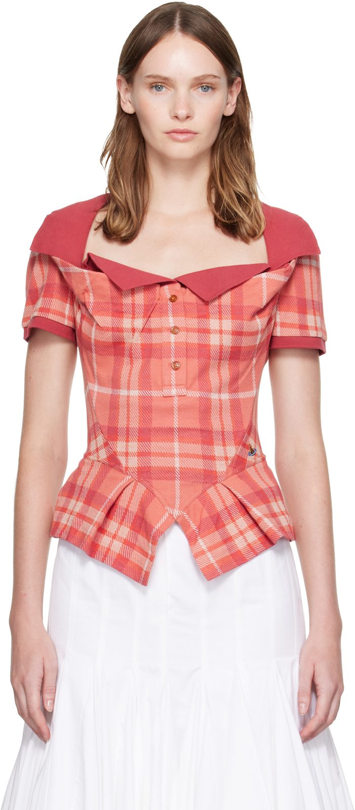 Pink Monday Polo Top 262314F108007