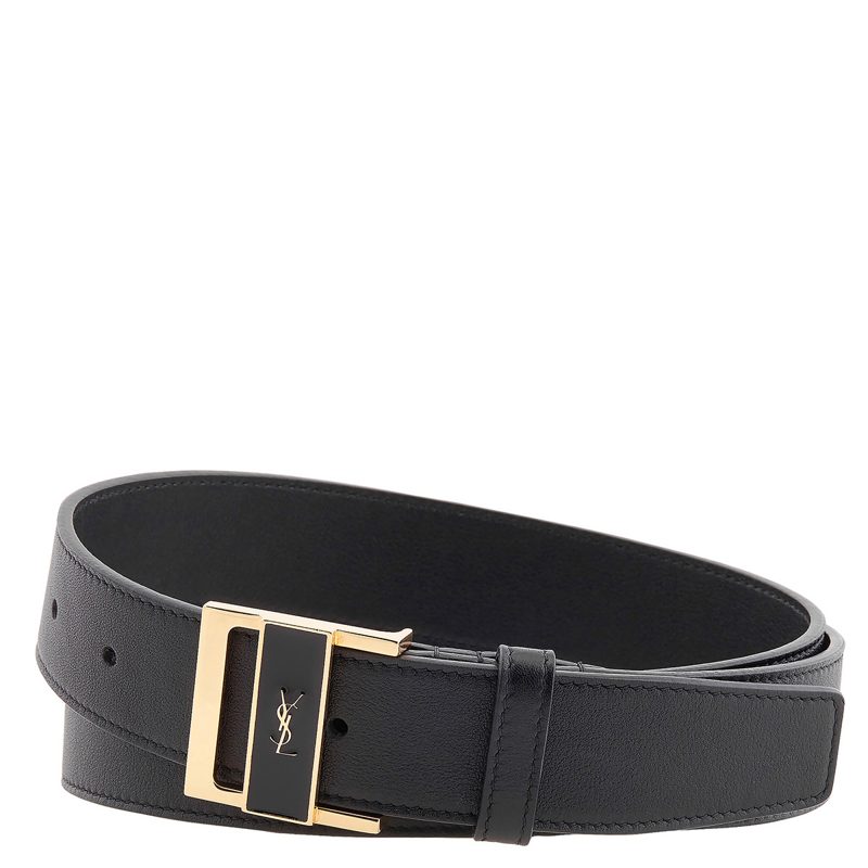 Womens Gio Belt In Box Leather_Black
