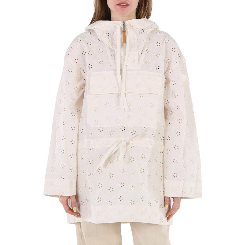 Ladies Natural Asnen Broderie Anglaise Jacket_Natural