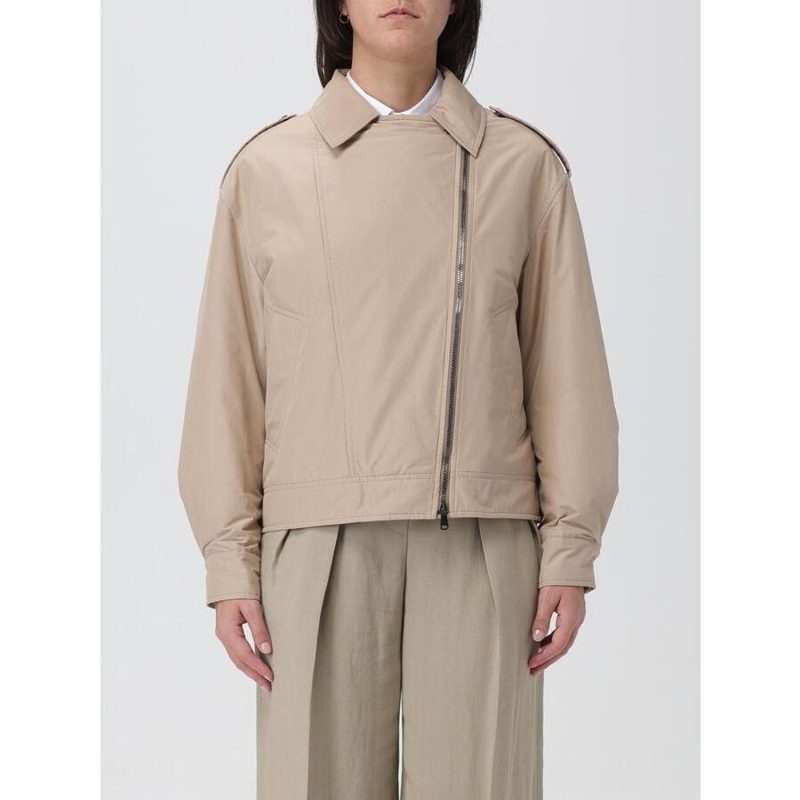 Brunello Cucinelli Womens Beige Lightweight Zip Jacket_Beige