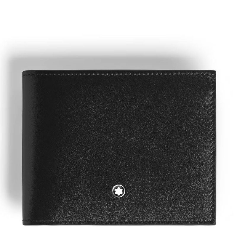 Montblanc 6cc Bifold Wallet in Meisterstuck Leather_Black/Ink Blue