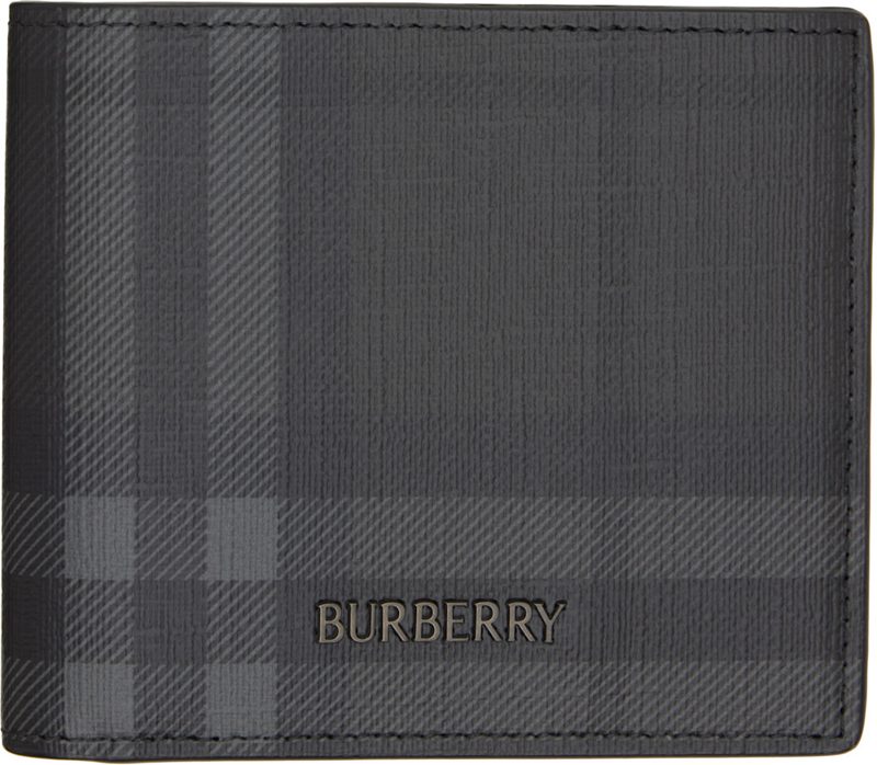 Gray City Check Bifold Wallet 262376M164004