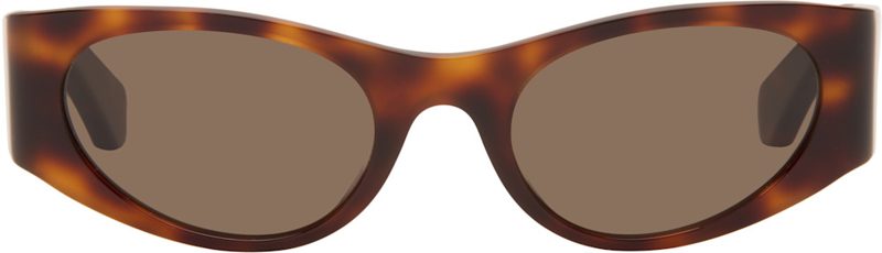 Brown Flash Small Cateye Sunglasses 262677M134006