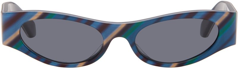 Blue Flash Slim Cateye Sunglasses 262677M134004
