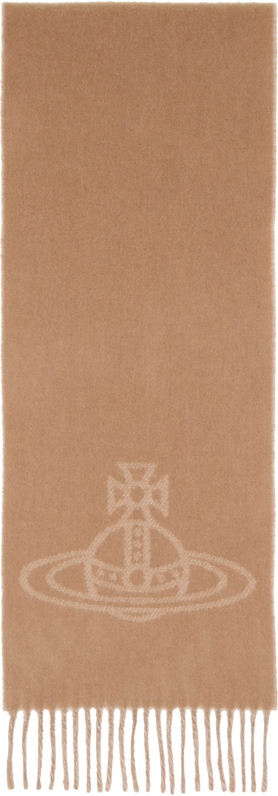 Beige Double Face Scarf 262314M150030