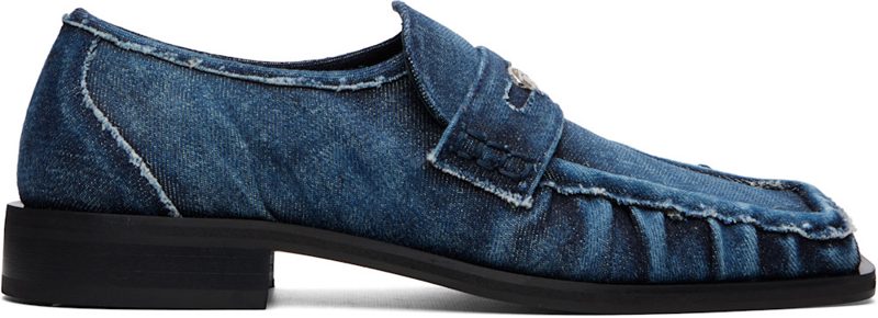 Blue D-Amber Denim Loafers 262001M231000