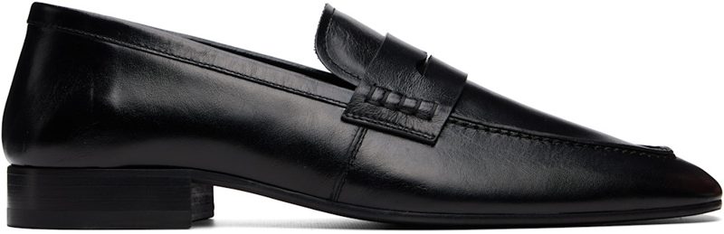 Black Leather Loafers 262358M231011