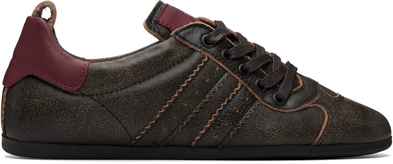 Brown & Burgundy Drunken Sneakers 262314F128000
