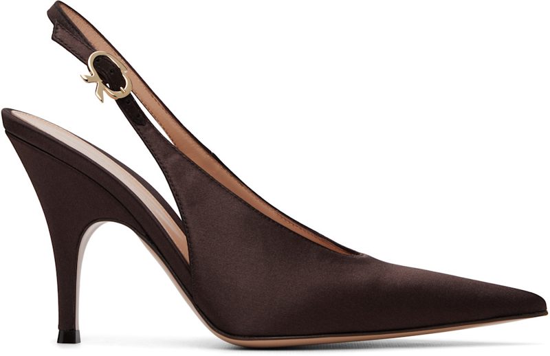 Brown Sofia Sling Heels 262090F122015