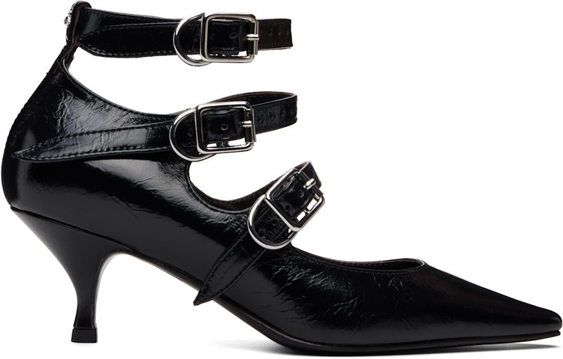 Black Napoli Kitten Heels 262314F122001