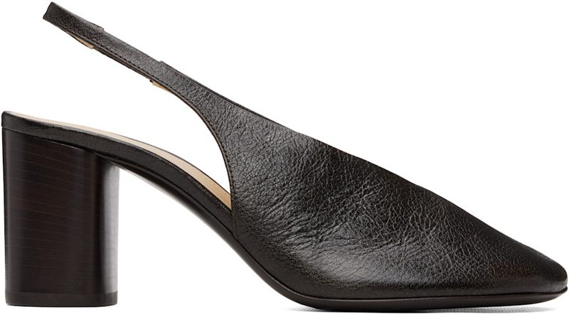 Brown Glove Slingback 80 Heels 262646F122000