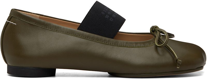Khaki Anatomic Numeric Ballerina Flats 262188F118014