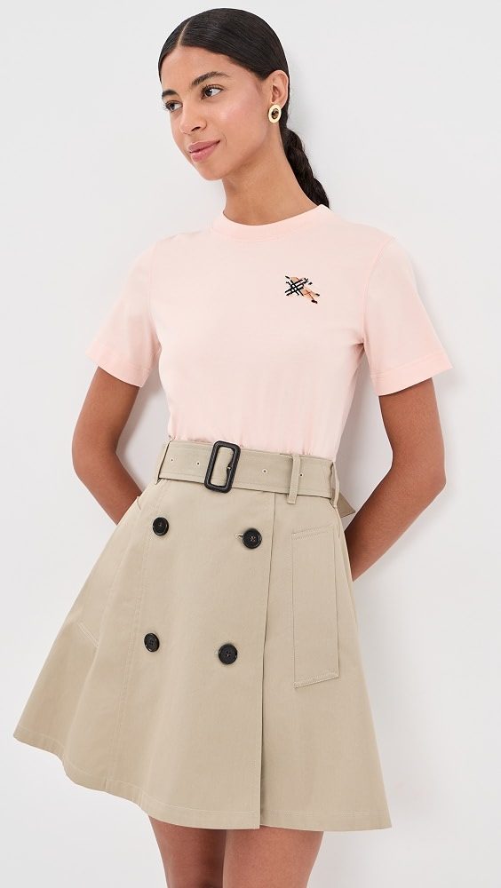 Frankie Tee_Compact Pink With Sand Check