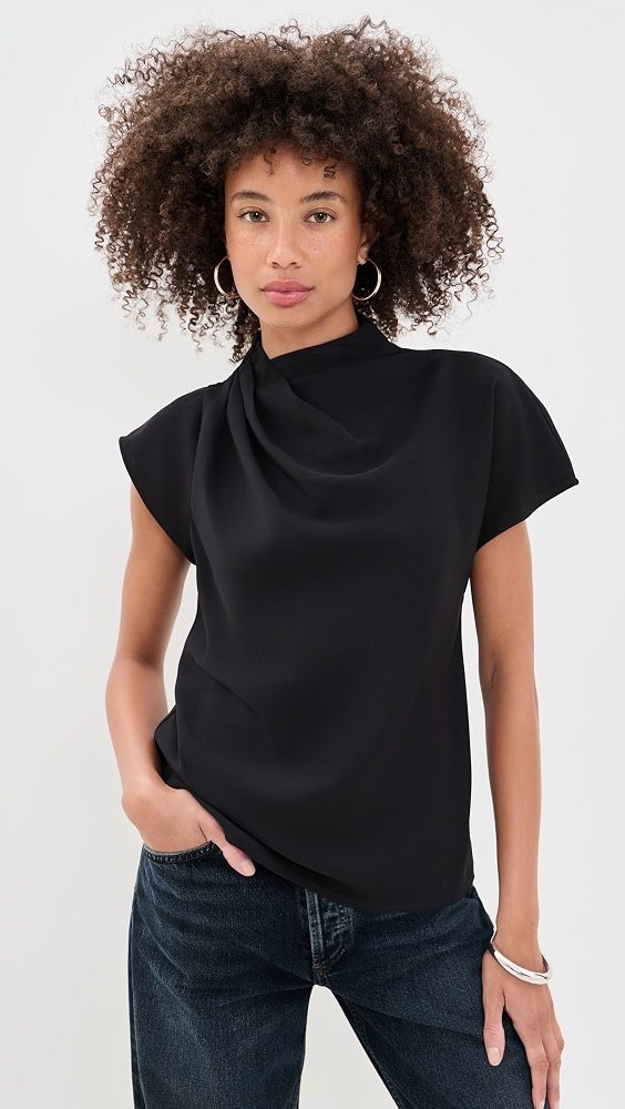 STAUD Davina Blouse_Black
