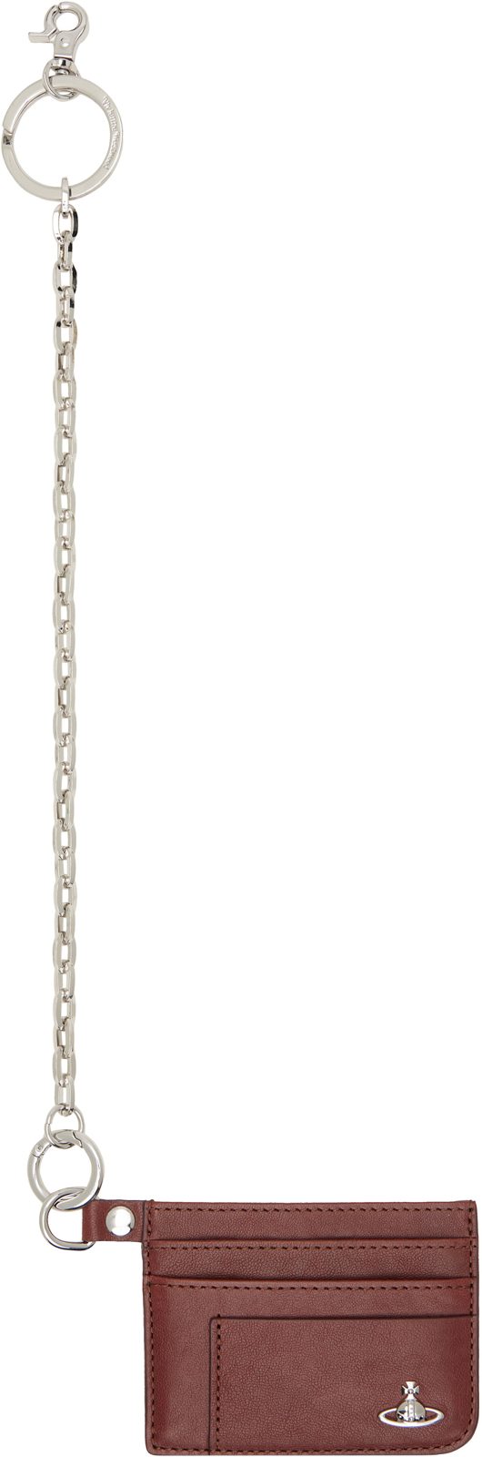 Brown Flat Chain Card Holder 262314M163050