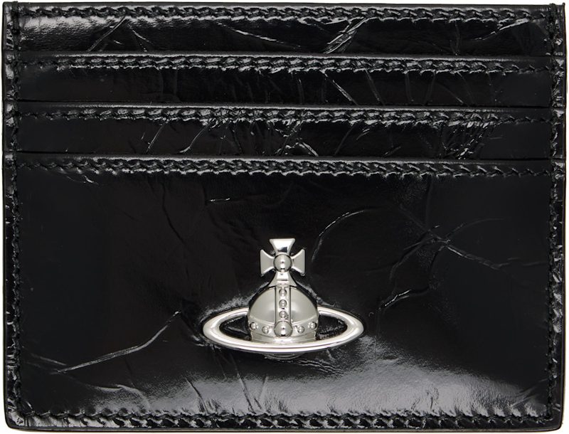Black Flat Card Holder 262314M163086