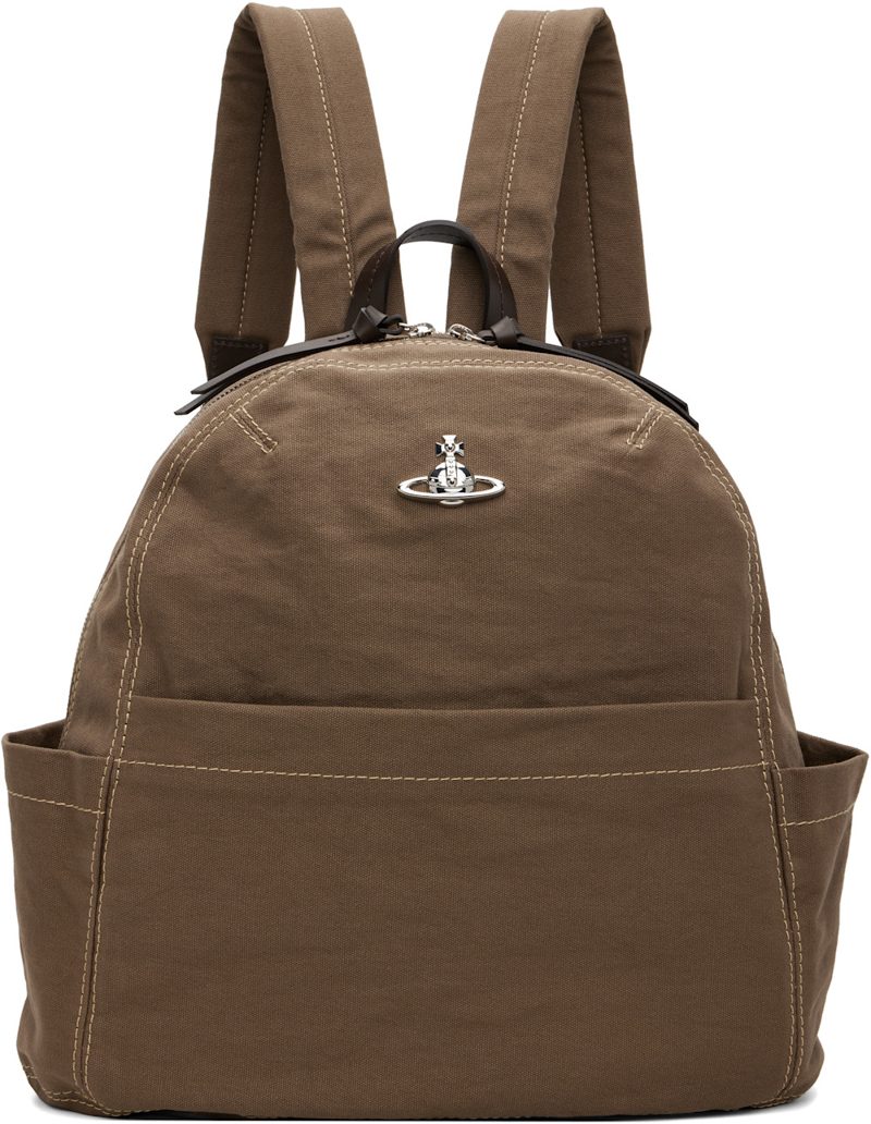 Khaki George Medium Backpack 262314M166001