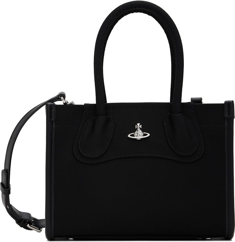 Black Troy Small Crossbody Tote 262314M172007