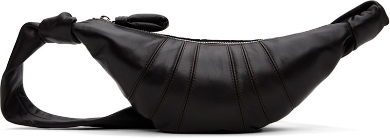 Brown Small Croissant Leather Bag 262646M170017