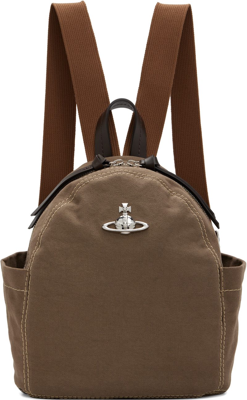 Khaki George Small Backpack 262314F042004