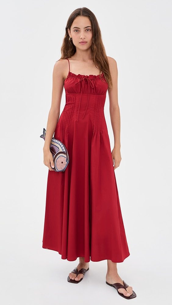STAUD Margi Dress_Rouge
