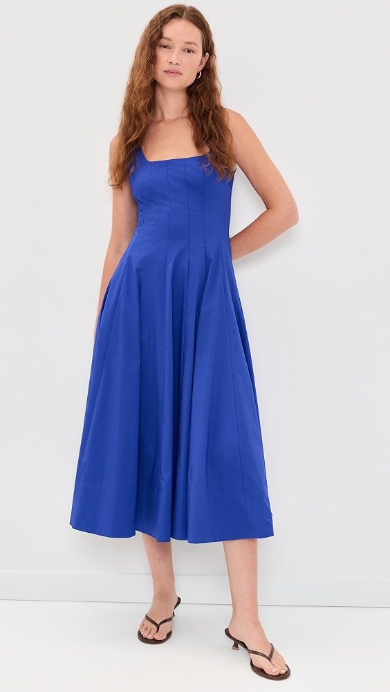 STAUD Wells Dress_Royal Blue
