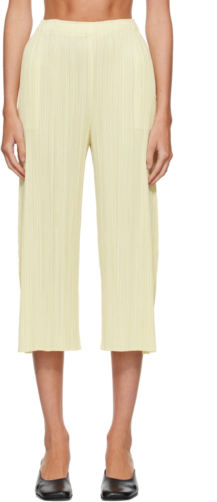 PLEATS PLEASE [이세이 미야케] Yellow Monthly Colors July Trousers 262941F087020