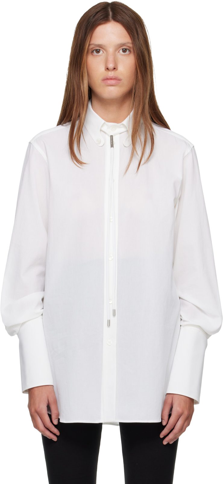 White Monsieur Shirt 262809F109005