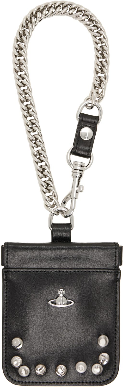 Black Coin Pouch Chain Wallet 262314M164020