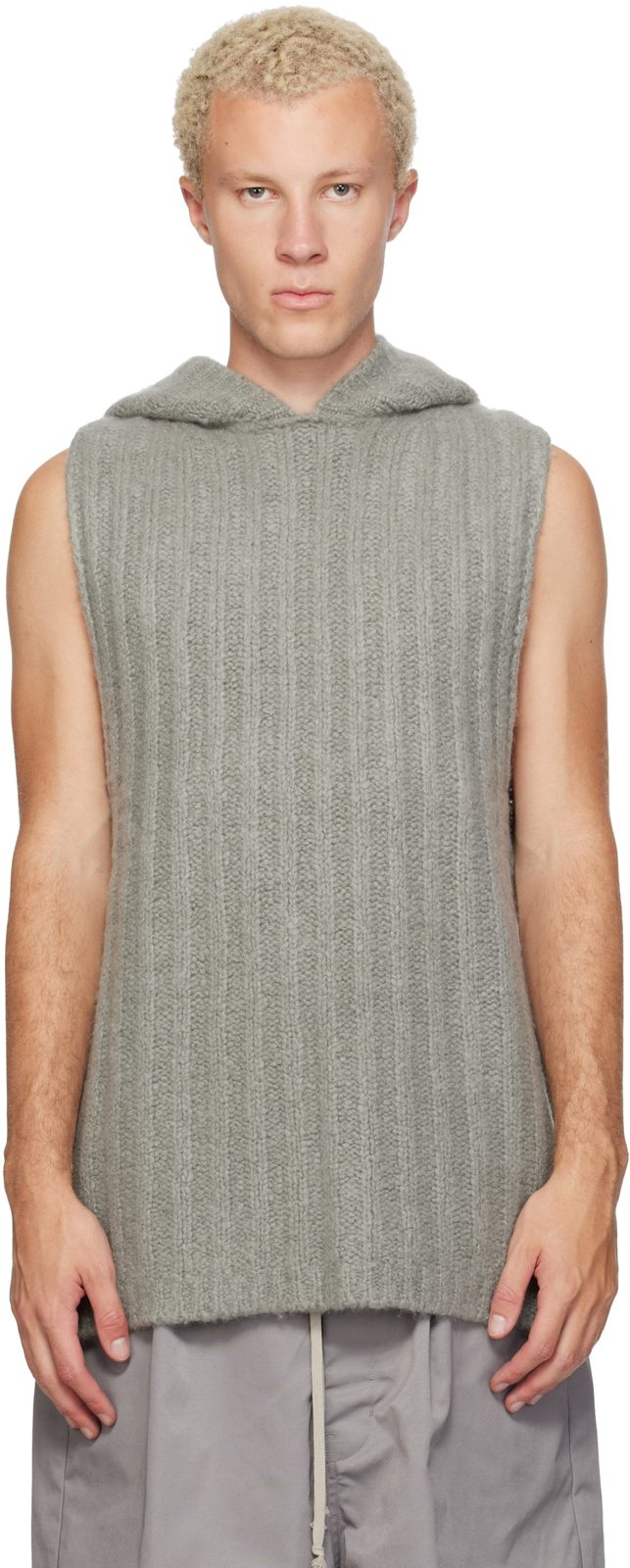 Gray Tower Hooded Tank Top 262232M202054