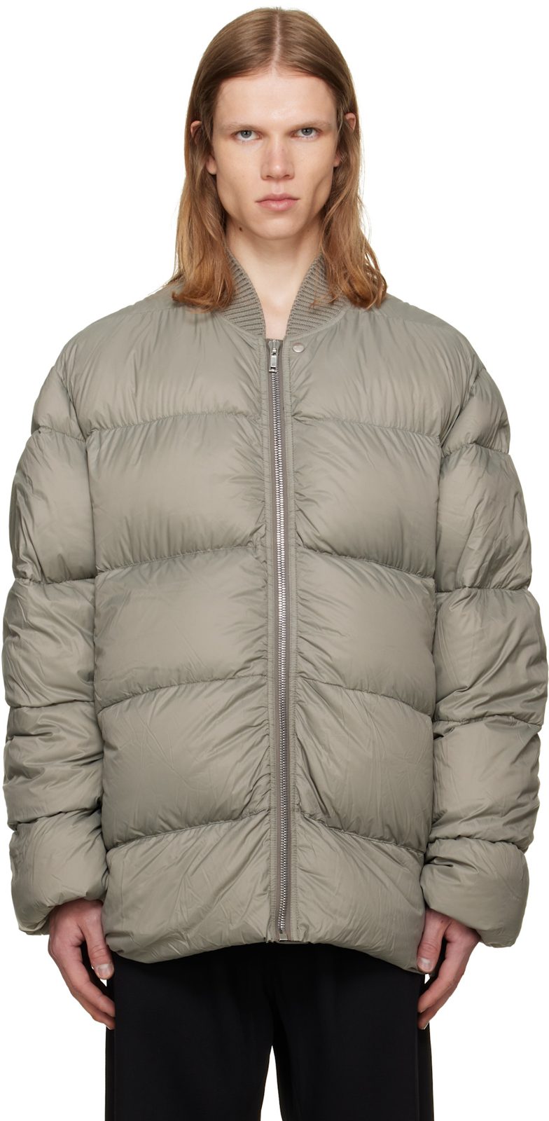 Gray Tower Classic Down Flight Jacket 262232M178012