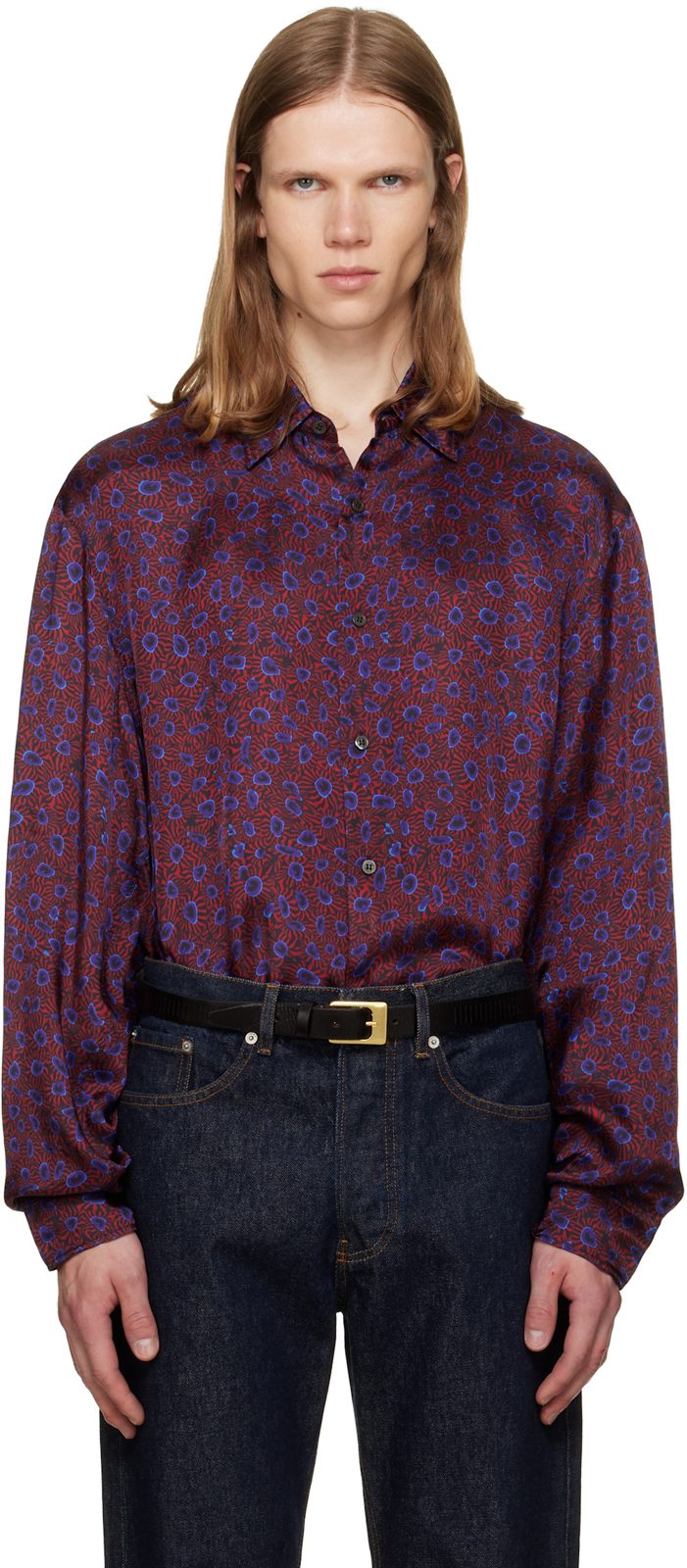Red & Purple Floral Shirt 262358M192076