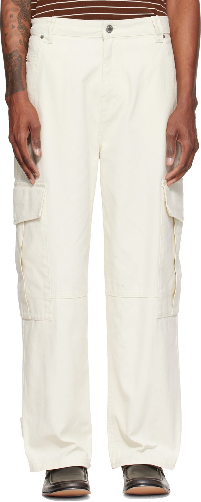์คํํ์ดํธ Baggy-Fit Cotton Cargo Pants 262482M188000