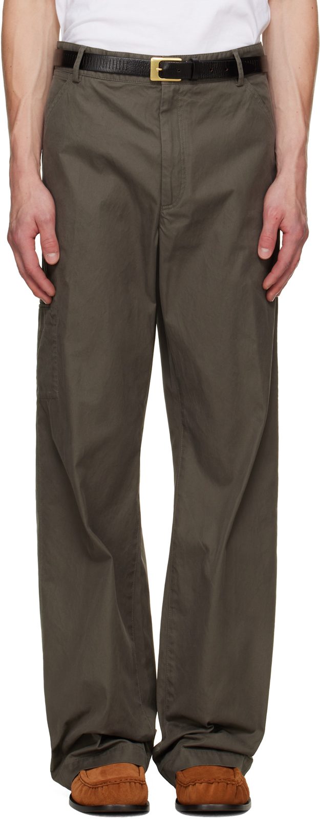 Khaki Four-Pocket Trousers 262358M191007