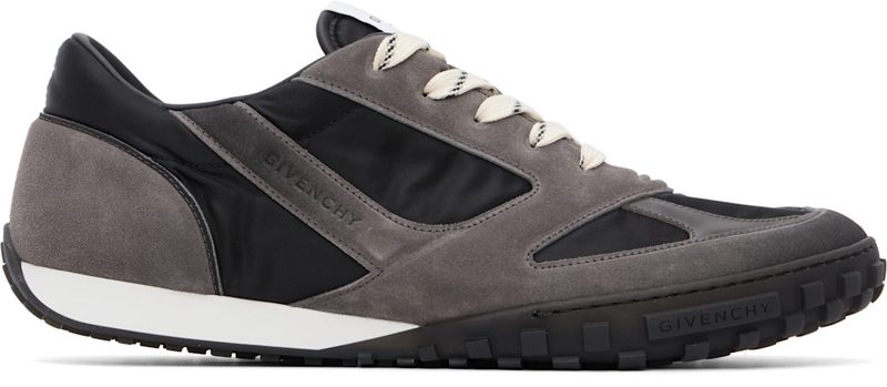 Gray & Black Glide Sneakers 262278M237001