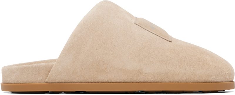 Beige Puffy Mule Loafers 262278M231000