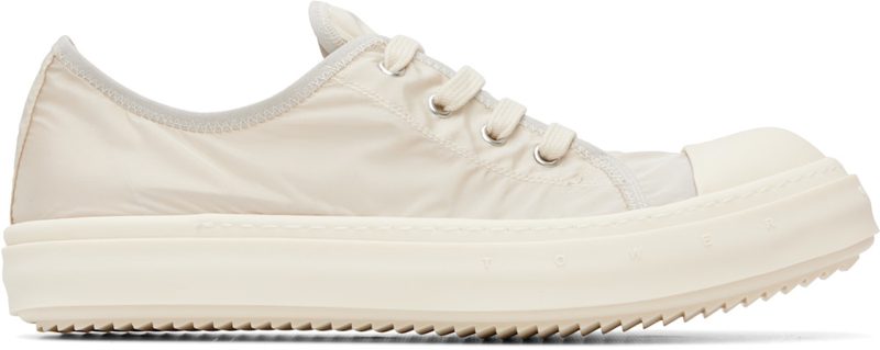 Beige & White Tower Low Sneakers 262232M237043