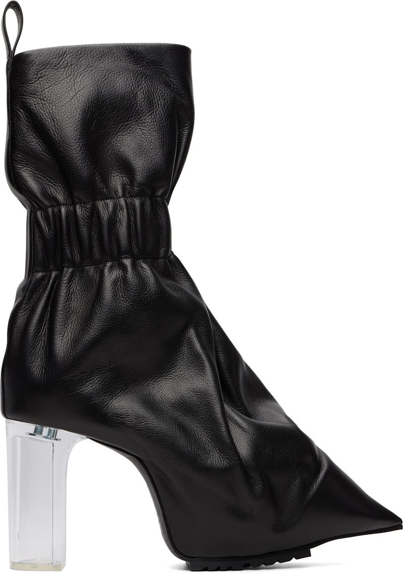 Black Tower Cuffed Taquito Pull On Boots 262232M223013