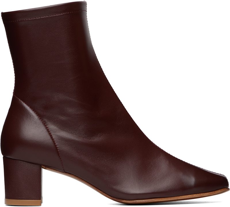 BY FAR Burgundy Sofia Boots 262289F113002