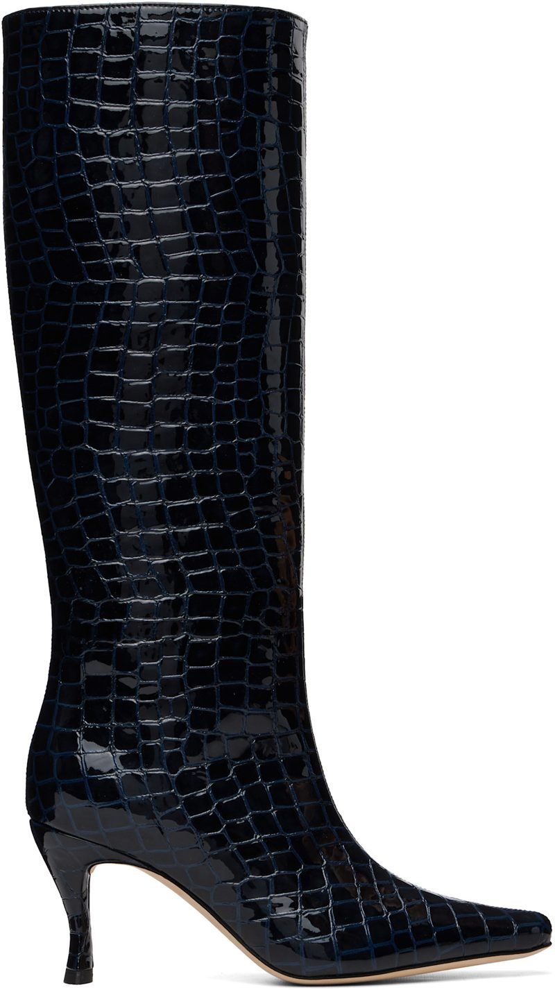 BY FAR Blue Stevie 42 Tall Boots 262289F125001