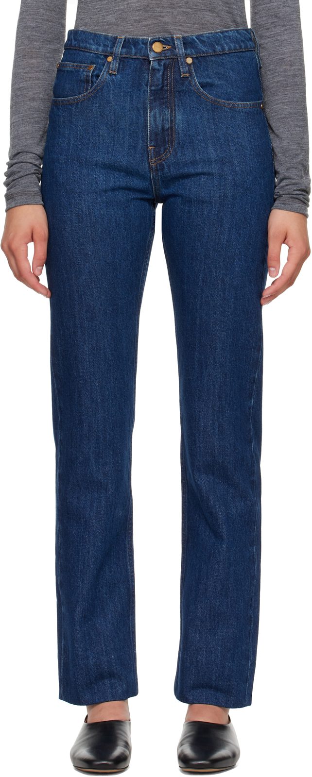 Navy Faded Jeans 262249F069004